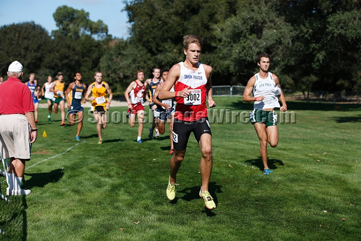 2014StanfordCollMen-222.JPG - College race at the 2014 Stanford Cross Country Invitational, September 27, Stanford Golf Course, Stanford, California.
